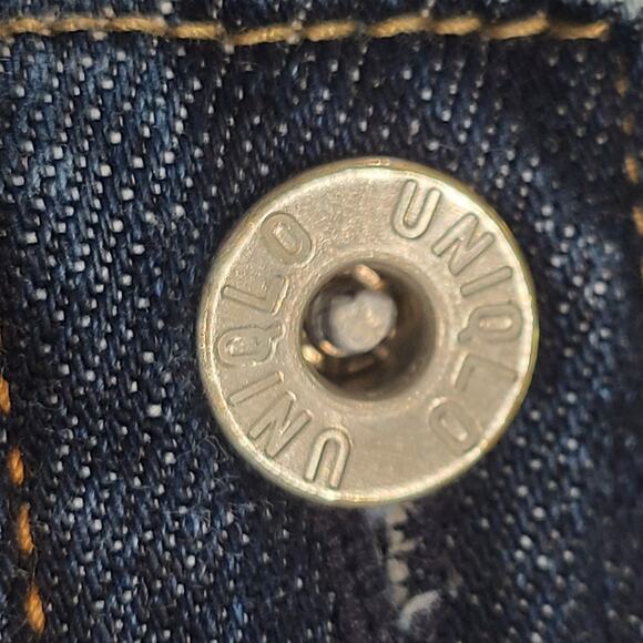 Uniqlo Mens 36x34 Regular Fit Straight Leg Blue Jeans Mid Rise Fabric by Kaihara - Picture 5 of 15
